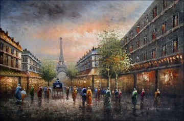 街並み Painting - st082B 印象派パリの風景